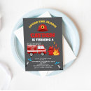 Search for firefighter party invitations Red