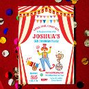 Search for clown birthday invitations Carnival