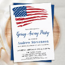 Search for red and blue graduation invitations Stars and stripes