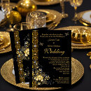 Search for black butterfly invitations Gold