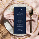Search for navy blue wedding menus Simple