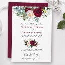 Search for burgundy wine wedding invitations Watercolor burgundy floral