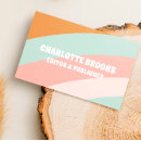 Search for waves business cards Retro