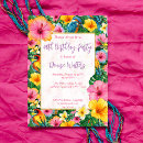 Search for tropical flowers birthday invitations Colourful