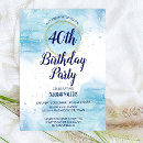 Search for blue watercolor splash invitations Glitter