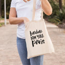 Search for paris tote bags Typography