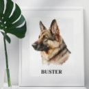 Search for german shepherd posters Watercolor