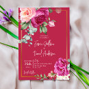 Search for magenta floral wedding invitations Elegant