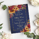 Search for blue and sunflower wedding invitations Watercolor