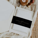 Search for gold foil invitation belly bands Black and gold