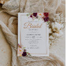 Search for burgundy red bridal shower invitations Elegant
