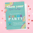 Search for neon coloured invitations Rainbow