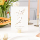 Search for gold numbers table wedding table cards Script