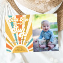 Search for boho chic birthday invitations Retro sunshine birthday