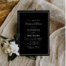 Search for dinner wedding invitations Black and white