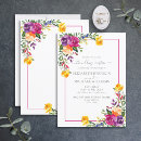 Search for colourful wedding reception invitations Floral