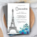 Search for eiffel tower quinceanera invitations France