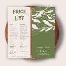 Search for price list rack cards Minimalist