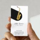 Search for saxaphone business cards Jazz