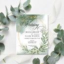 Search for eucalyptus and gold wedding invitations Greenery