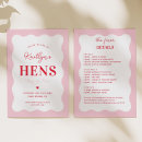 Search for red hens party invitations Pink and red
