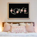 Search for rose gold typography posters Black