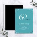 Search for turquoise 60th birthday invitations Elegant