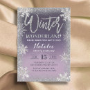 Search for purple winter wonderland invitations Modern