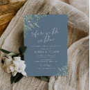 Search for eucalyptus rehearsal dinner invitations Dusty blue