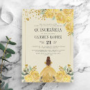 Search for yellow quinceanera invitations Gold