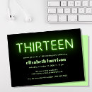 Search for modern trendy 13th birthday invitations Thirteen years old