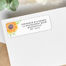 Search for sunflower wedding return address labels Watercolor flowers