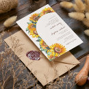 Search for fall sunflower wedding invitations Watercolor