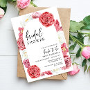 Search for elegant modern floral bridal shower invitations Calligraphy