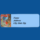 Search for art nouveau return address labels Blue