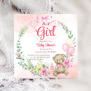 Search for floral wreath baby shower invitations Teddy bear