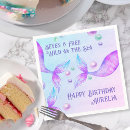 Search for mermaid napkins Purple