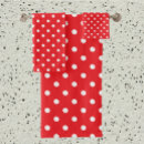 Search for red and white polka dot bath towels Pattern