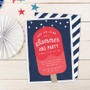 Search for ice pop invitations Red white and blue