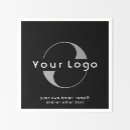 Search for black on white napkins Your logo here