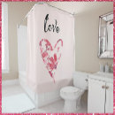 Search for pink black hearts shower curtains Abstract