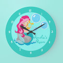 Search for mermaid clocks Cute