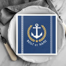 Search for navy blue and white stripes napkins Anchor