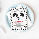 Search for black white dog invitations Puppy