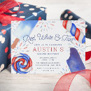Search for red white and two birthday invitations Fireworks