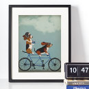 Search for funny bicycle posters Dogs on bicycles