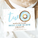 Search for boy doughnut birthday invitations Two sweet