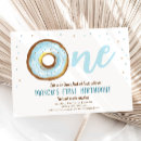 Search for boy doughnut birthday invitations Sweet one