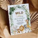 Search for tiger print birthday invitations Wild one