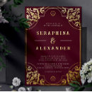 Search for ruby red and gold invitations Vintage